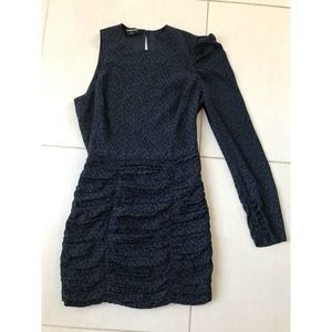 Bebe Bodycon Ruched Mini Lined Dress